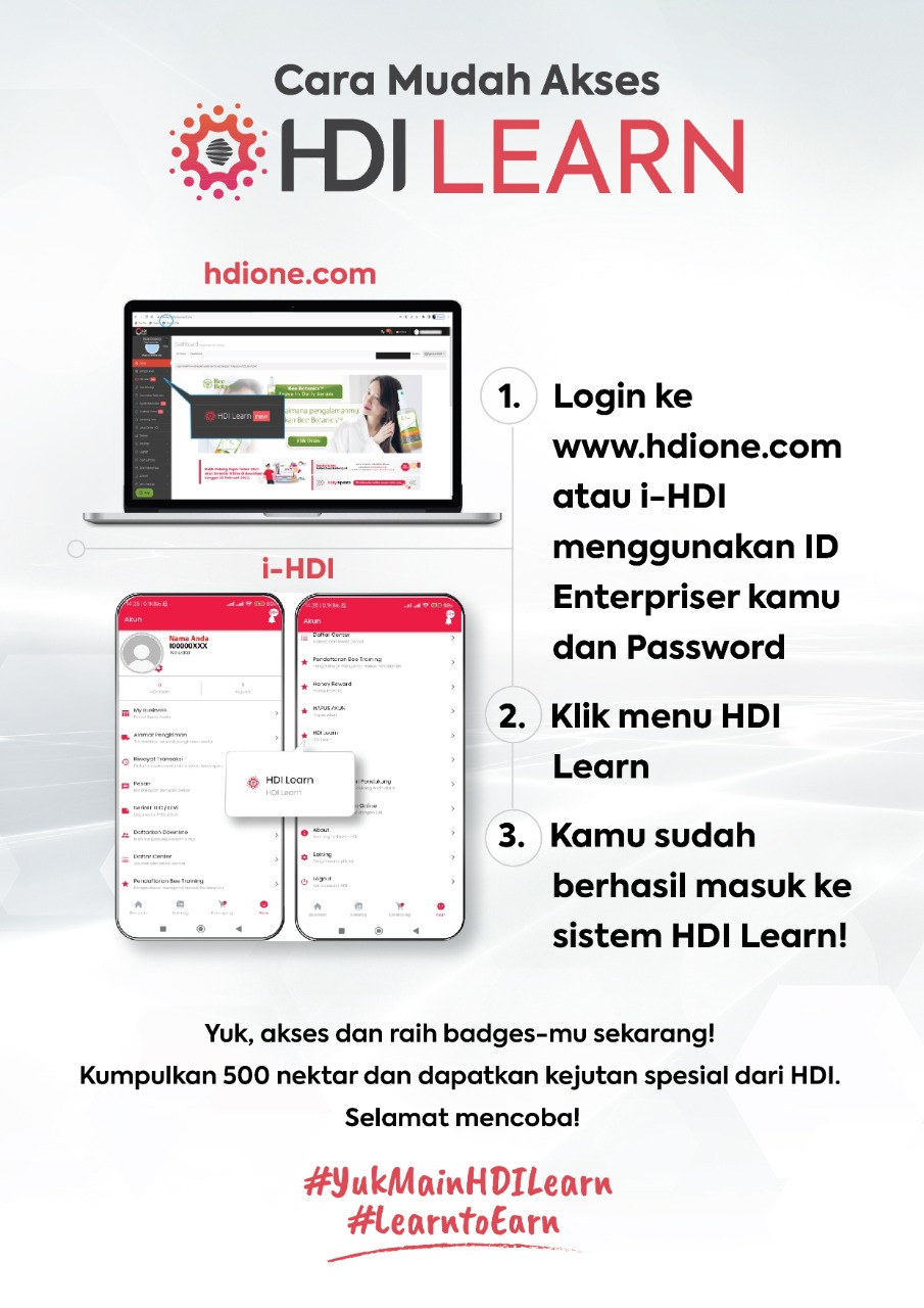 Flyer Cara Akses HDI Learn