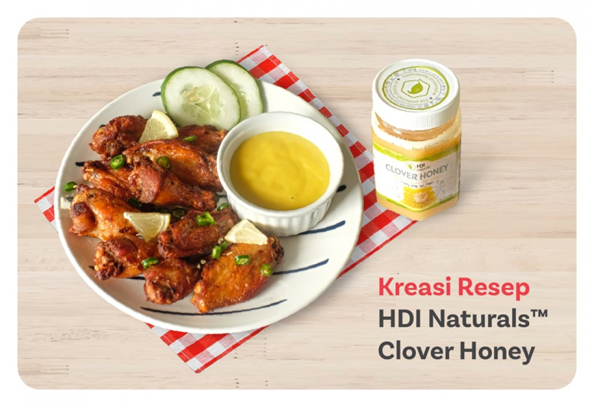 Kreasi Resep Chicken Wing with HDI Clover Honey Mustard Sauce